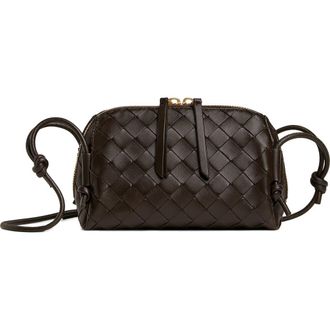 Bottega Veneta Mini Concert Intrecciato Leather Crossbody Bag in 2132 Fondant-Gold at Nordstrom