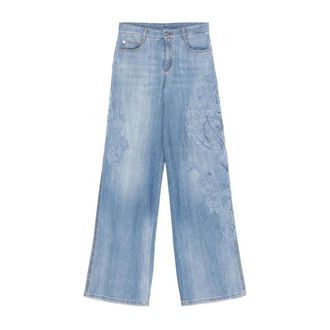 Ermanno Scervino Wide Jeans, female, Blue, Size: 2XS Denim Fashion Jeans