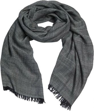 Bitte Kai Rand Herringbone Sjaal Zwart/Wit - Dames - Wintersjaals - Zwart - ONE Size - Wol - Accessoires