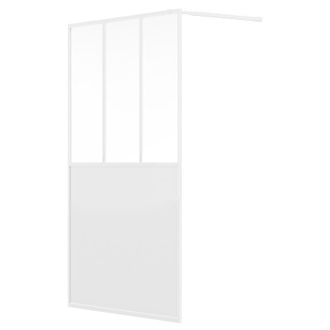 Vente-Unique Parete per doccia walk-in stile atelier Bianco opaco 120 x 200 cm - URBANIK