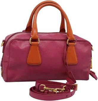 Prada Pre-owned Handbags, female, Pink, Size: ONE SIZE Pre-owned Vintage Handbag