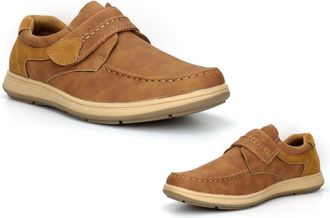 Generic Mens Extra Large Shoes Size 6 Boys Shoes Size 6 Mens Extra Large Shoe Casual Shoe Casual Touch Fastening Sizes 6-13 Tan 13 UK