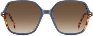 Carolina Herrera Her 0278/S 56mm Gradient Square Sunglasses in Blue at Nordstrom Rack