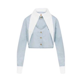 Vivienne Westwood Shirts, female, Blue, Size: XL Cut Off Heart Shirt