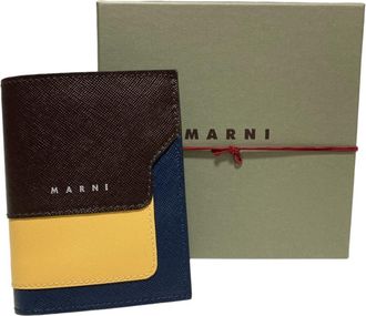 Marni Navy yellow Wallet (Bi-Fold) (Pre-Owned)