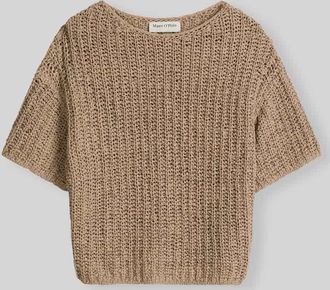 Marc O'Polo Relaxed Fit Pullover aus Baumwoll-Mix in Sand, Gr&ouml;&szlig;e XXL