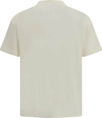 Palm Angels Mens Palm Rib T-Shirt Off White - Light Grey Cotton T-Shirts And Polos