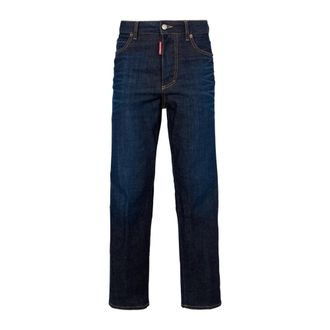 Dsquared2 Jeans, Dames, Blauw, XL, Katoen, Dark Urban Boston Jeans