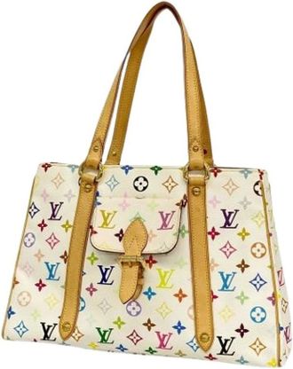 Louis Vuitton Pre-owned Tote Bags, female, White, Size: ONE SIZE Pre-owned Fabric Tote Bag