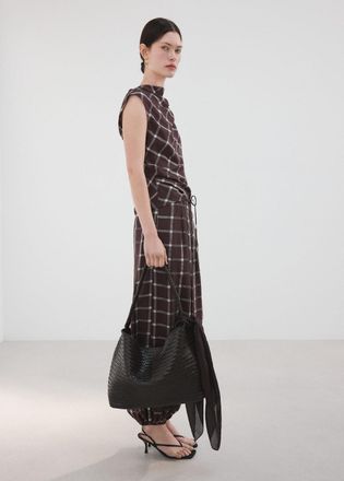 Mango Top avvitato collo drappeggiato bordeaux - Donna - XS - MANGO