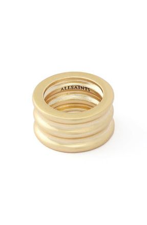 AllSaints Multi Tube Ring in Vintage Gold at Nordstrom, Size 7