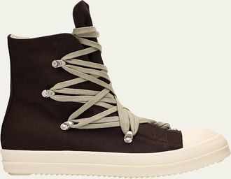 DRKSHDW RICK OWENS Mens Megalace Sneaks Denim Side-Zip High-Top Sneakers