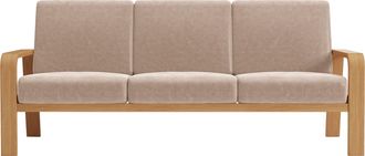 Sit&more 3-Sitzer »Kolding« Armlehnen aus eichefarbigem Buchenholz, verschiedene Bezüge und Farben