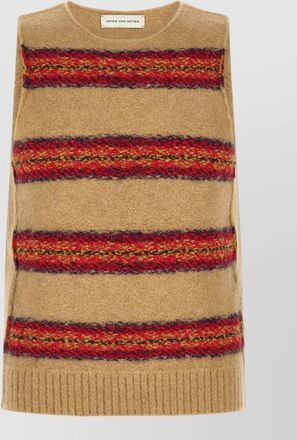 Dries Van Noten striped sleeveless crewneck knit vest
