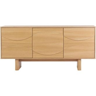 Miliboo Madia in legno chiaro di quercia incisa L160 cm SEIGO