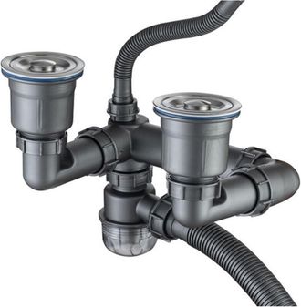 OEM Vidage &Eacute;vier - Double Rainure - Diam&egrave;tre Tuyau 45 Mm - Anti-odeur - R&eacute;tractable - 1 Pi&egrave;ce