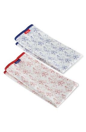 Disney Mickey Bon Voyage Set of 2 Cotton Dish Towels in Blue/Red at Nordstrom Rack
