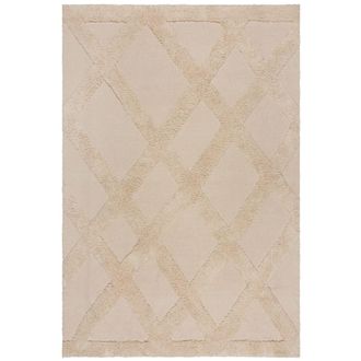 Novatrend Alfombra de sal&oacute;n de algod&oacute;n beige 200x290 cm