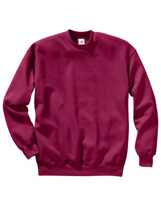 Fruit Of The Loom Sweatshirt FRUIT OF THE LOOM, Herren, Gr. 4, rot (weinrot), 80% Baumwolle, 20% Polyester, unifarben, Rundhals, Sweatshirts Sweatshirt