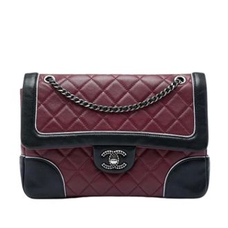 Chanel Pre-owned Quilted Flap Shoulder Bag - Dames - Pre-owned - Rood - Maat: ONE Size Leer