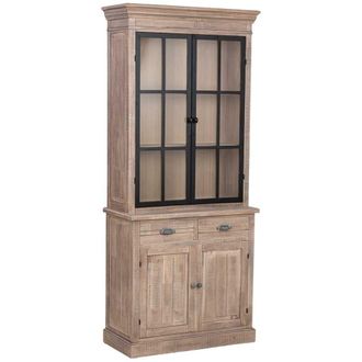 Wanderlust Deco Vitrina de madera marr&oacute;n 87x40x198h cm