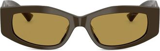 Jimmy Choo Eyewear geometric-frame sunglasses - women - Acetate - 52 - Green