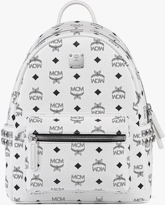 MCM Stark Side Studs Backpack In Visetos