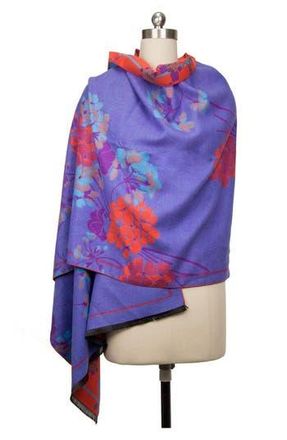 Saachi Floral Reversible Scarf in Orange at Nordstrom Rack