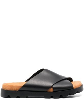 Camper Brutus cross strap sandals - Black
