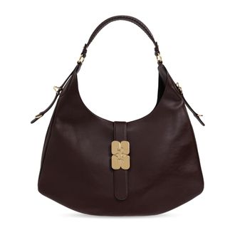 Ganni Tassen, Dames, Rood, ONE Size, Leer, Large Kat Shoulder Bag