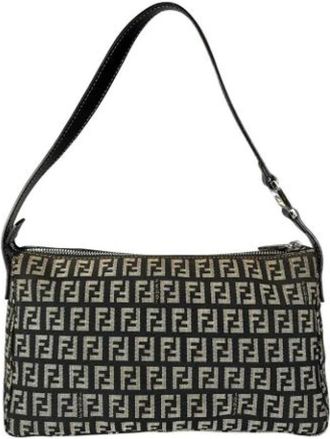 Fendi Pre-owned Vintage Schoudertas - unisex - Vintage Schoudertas - Grijs - ONE Size - Nylon - Vintage