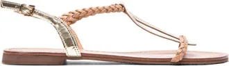 Kazar Dames gouden sandalen - Dames - Sandalen - Geel - 37 EU - Leer - Schoenen