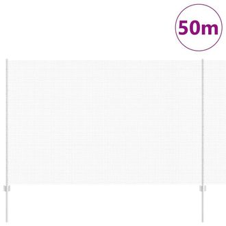 Berkfield Home Durable Welded Wire Fence with 44 U Posts Silver 1.6x50 m Steel