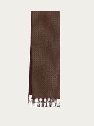 Ferragamo Men Double face scarf Brown