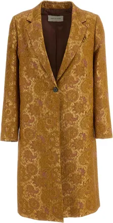 Dries Van Noten Paisley Jacquard Tailored Single-Breasted Coat