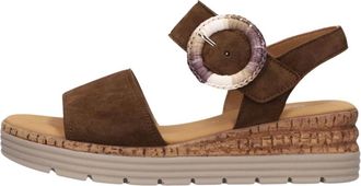 Gabor Schoenen, Dames, Bruin, 39 EU, Leer, 706 Wedge Sandal