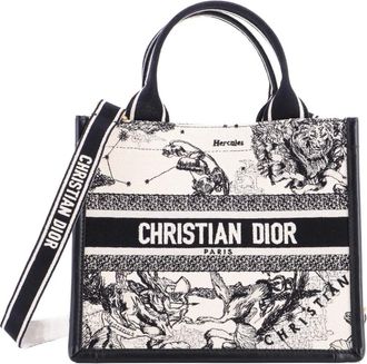 Dior Book with Strap Embroidered Canvas Small tote bag - Zwart