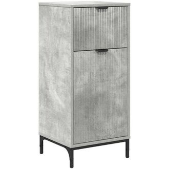 vidaXL Gabinete De Ba&ntilde;o Con Caj&oacute;n Gris Concreto 39,5 X 36 X 88 Cm Vidaxl