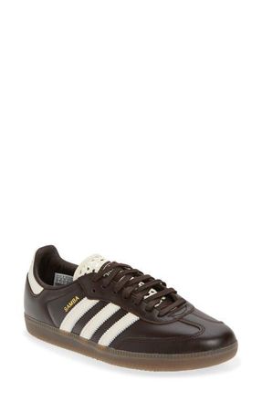 adidas Gender Inclusive Samba OG Sneaker in Aurora Coffee/Off White/Gold at Nordstrom, Size 11.5 Womens