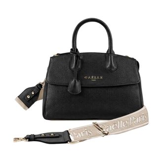 Ga&euml;lle Paris Regular Hand Bag With Jacquard Shoulder Strap - female - Ga&euml;lle Paris - Handbags - Black - ONE SIZE - Bags