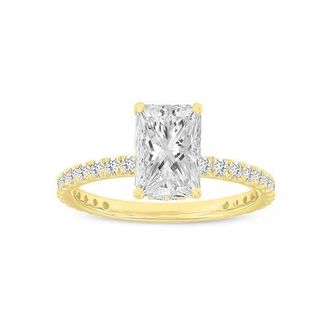 LuvMyJewelry Sia 14K Gold Radiant Cut Lab Grown Diamond Hidden Halo Ring - 2.25 Ct in 14K Yellow Gold at Nordstrom, Size 5.5