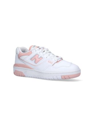 New Balance White Leather Low-Top Sneaker - White