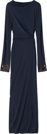 Lanvin Dark Blue Long Sleeve Maxi Dress