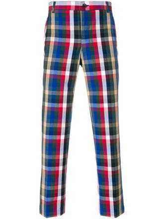 Thom Browne Chino con motivo tartan - Multicolore