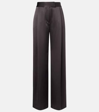 The Sei Silk satin wide-leg pants