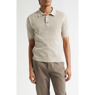 Sunspel Cotton Mesh Polo in Hazelwood at Nordstrom, Size Xx-Large
