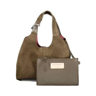 Coccinelle Borsa a spalla C-Easy in camoscio - - Bags - Donna - Marrone - ONE SIZE