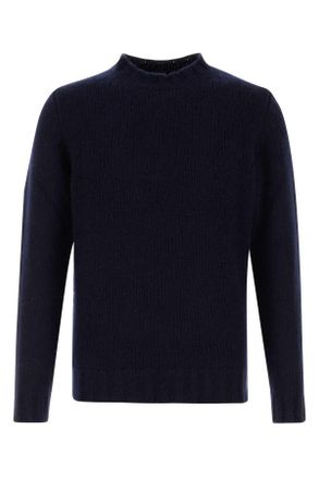 Fedeli Navy Blue Cashmere Blend Sweater