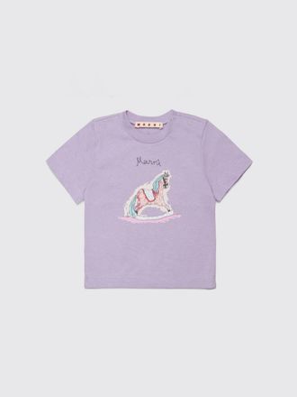 Marni T-shirt in cotone stampata con logo