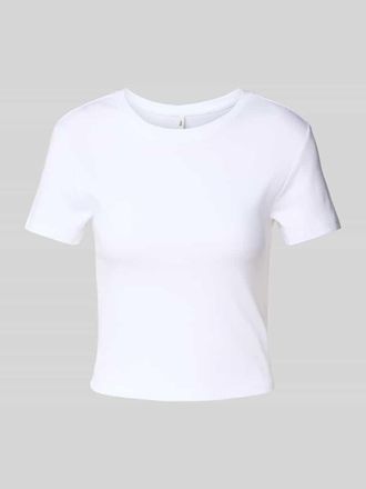 Only Slim Fit T-shirt aus reiner Baumwolle Modell ELINA in Weiss, Gr&ouml;&szlig;e XL